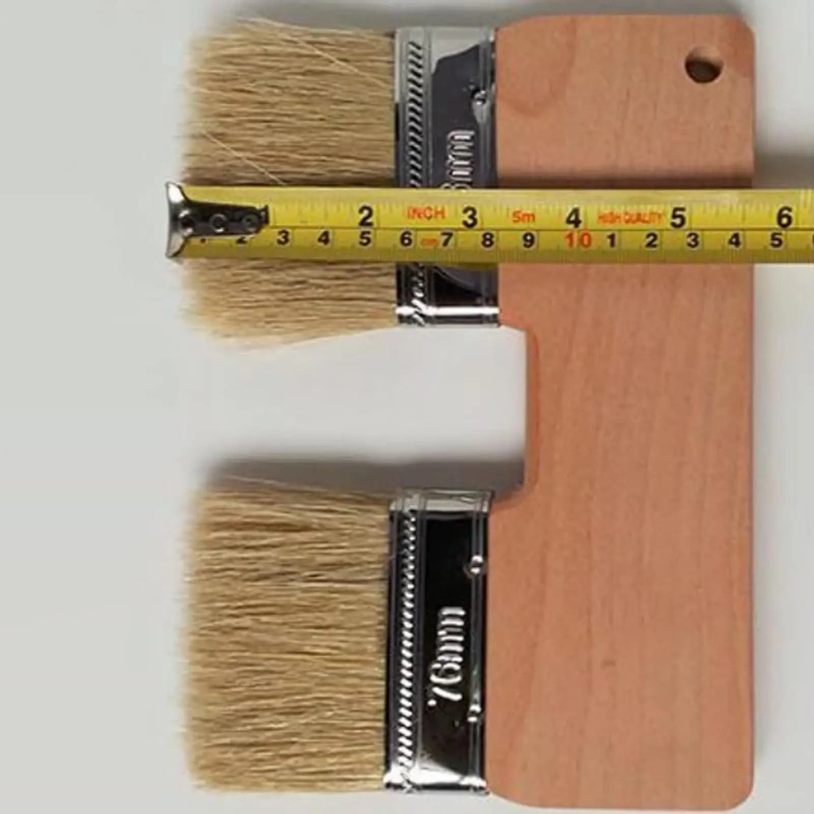 Double Head Wall Painting Brush Natural Pig Bristle Art Flat Brushes Art Paint Application Tool for Acrylic Painting