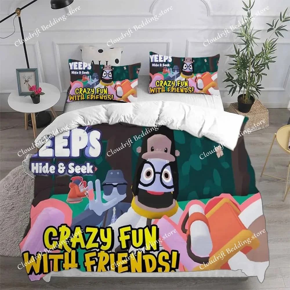 Game Yeeps Hide And Seek Bedding Sets Bed Cover Comforter Duvet Cover Pillow Case Sets Kids Adult Bedroom Decoration