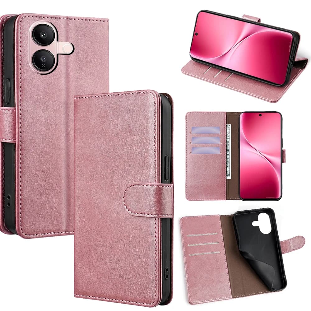 Custodia a Portafoglio RFID Business per VIVO V60 V50 V40 V30 V29 Lite V40 Pro V30SE con Chiusura Magnetica e Slot per Carte
