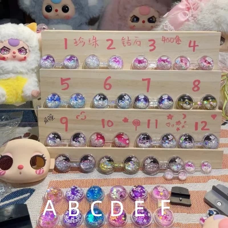 In Stock Baby Three 400% Liila 600% Cute Bowknot Lolita Dream Pearl Handmade Customized Quicksand Eyes Replacement Eye Accessory