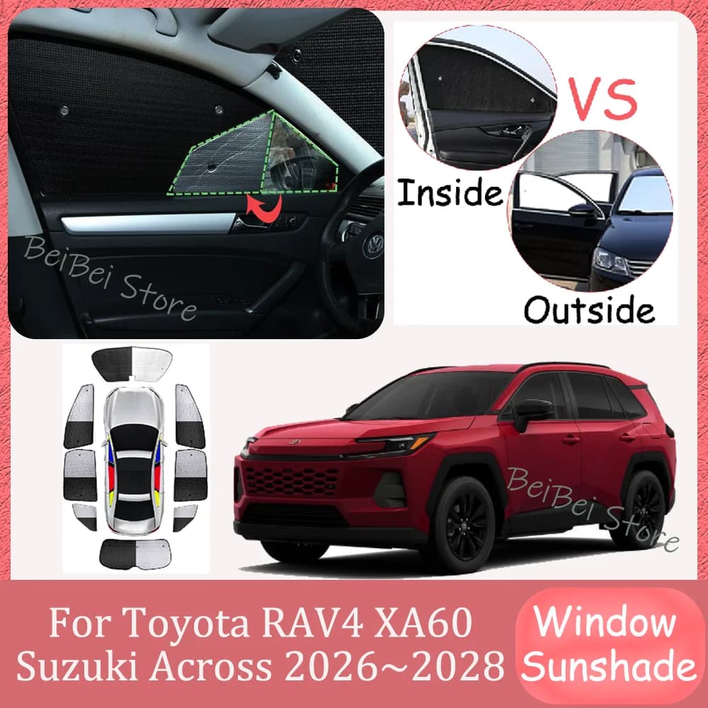 Per Toyota RAV4 XA60 Suzuki Across 2026~2028 2027 Parasole in Alluminio per Finestrini Laterali e Parabrezza Accessori Anti-UV