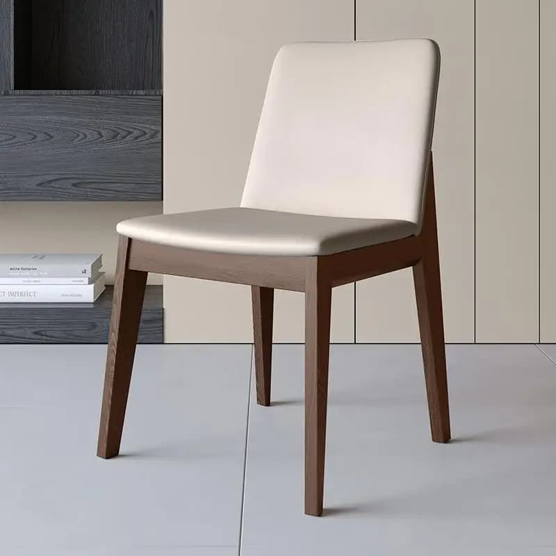 Sedia in Legno Massello per Soggiorno, Sedia da Pranzo per Isola Cucina, Sedia con Cuscino Morbido per Camera da Letto, Sgabello per Toeletta, Sedia da Scrivania per Studio