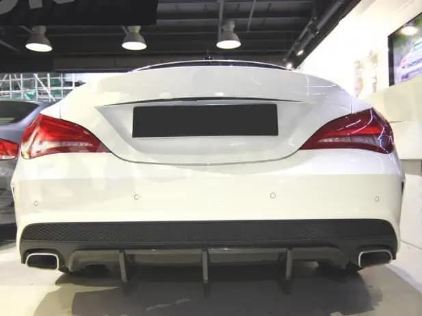 Carbon Fiber Rear Diffuser Bumper Lip Spoiler For Benz CLA Class W117 CLA180 200 CLA250 CLA45 for AMG 2013 2014-2018 FRP