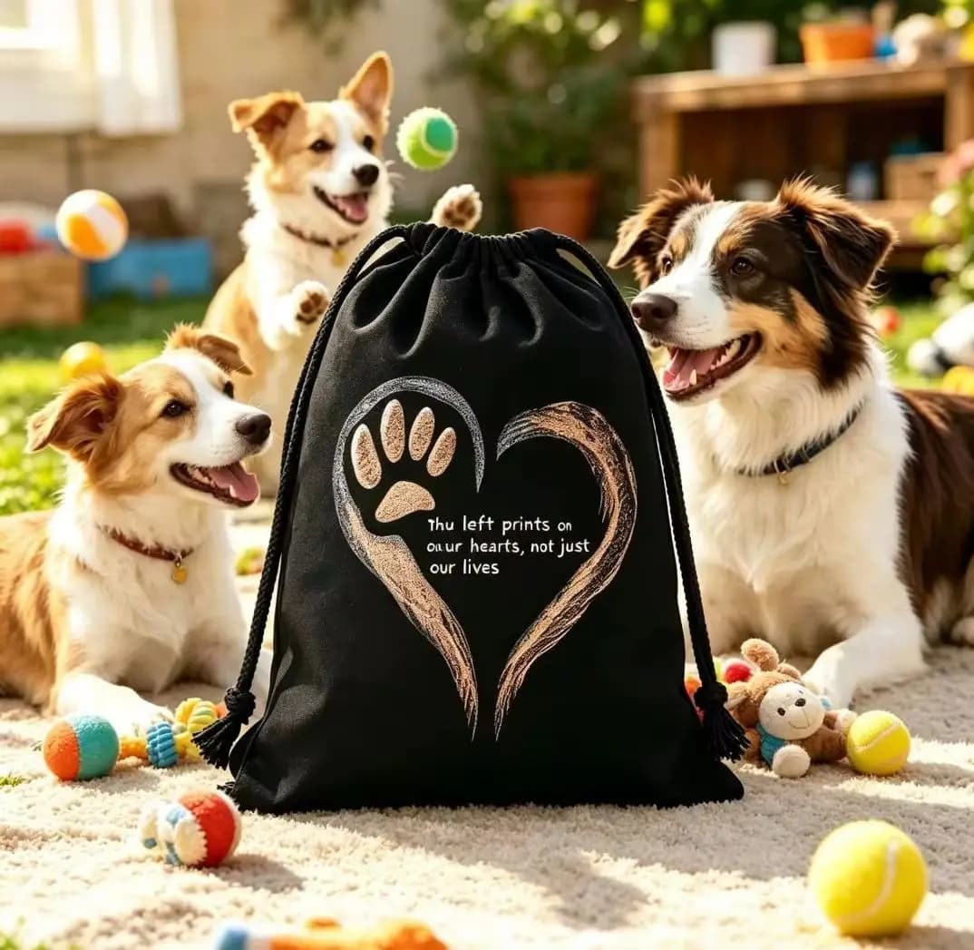 1 pz. Borsa commemorativa per animali domestici in velluto, multifunzionale, per commemorazione, collezione, animali domestici
