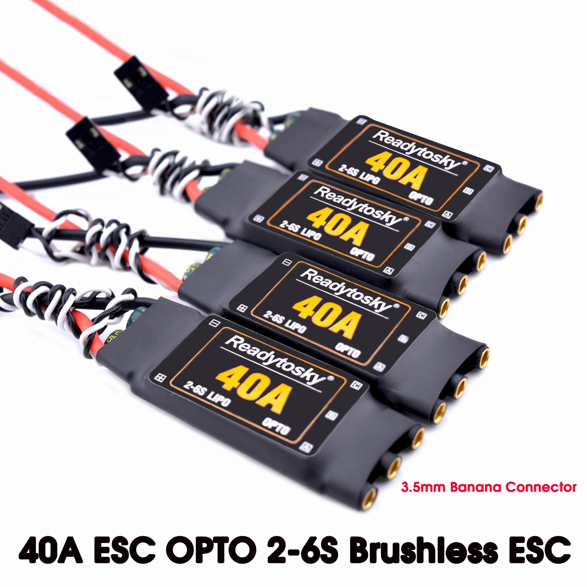 Readytosky 40A ESC OPTO 2-6S Brushless ESC regolatore di velocità elettronico per F450 450mm F550 S500 ZD550 RC elicottero Quadcopter