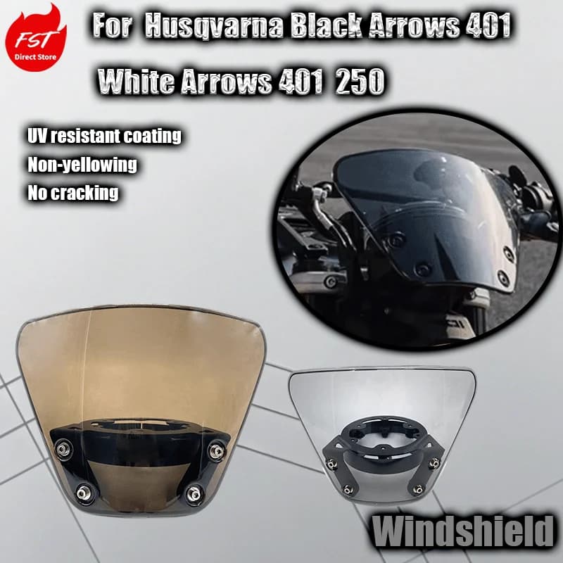 Parabrezza Anteriore Modificato per Husqvarna Black Arrow 401 White Arrow 401 250 per Veicoli Fuoristrada