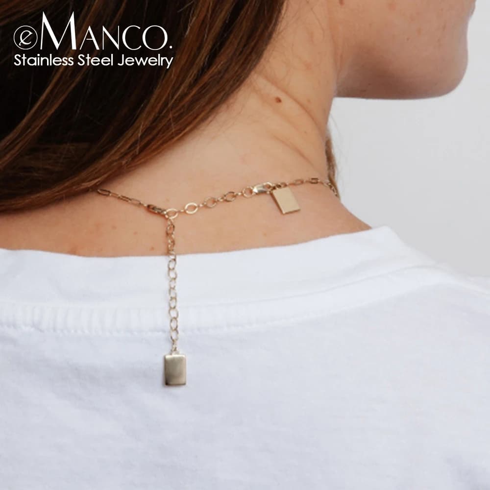 eManco Collana fai da te Bracciale Ciondolo in acciaio inossidabile Oro e argento 6 dimensioni per la scelta all'ingrosso