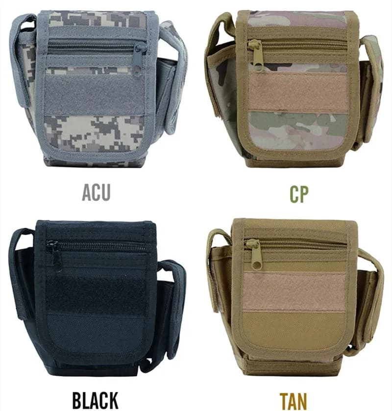 Marsupio Tattico Molle da Uomo, Borsa da Cintura Piccola per Esterni, Marsupio da Corsa, Borsa da Viaggio, Campeggio, Caccia