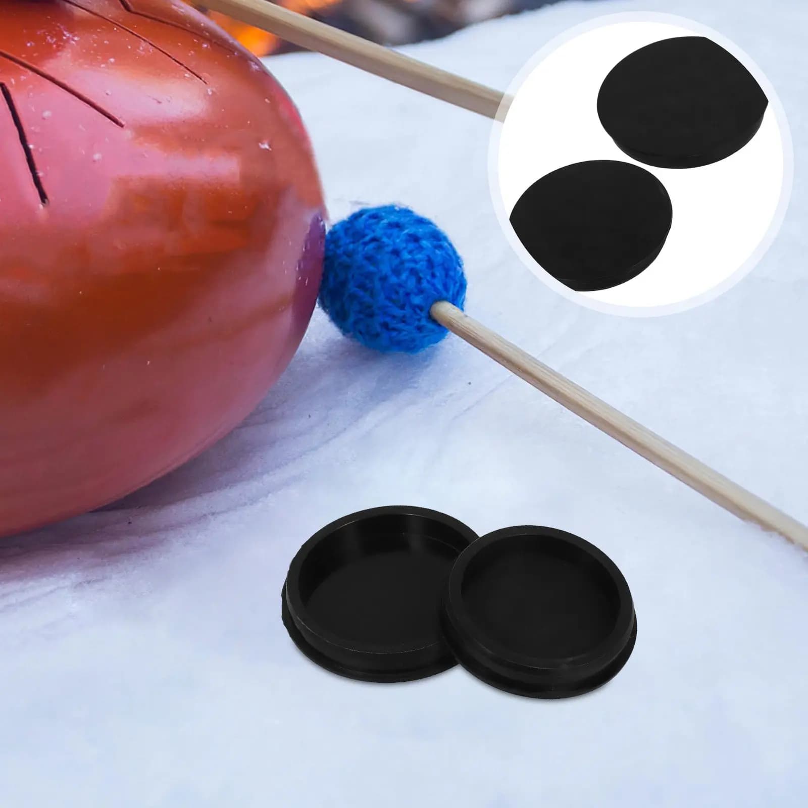 2 Pezzi Pad Fonoassorbenti per Tamburi Armonici, Riduzione del Rumore, Smorzatori di Risonanza per Studio Domestico, Spazi Pubblici, Handpan, Tongue Drum