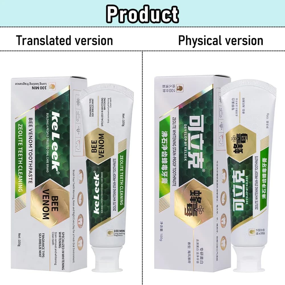 KeLeek Dentifricio per Igiene Orale Menta Fresca Pulizia Profonda Sbiancante per Denti Alito Fresco Cura delle Gengive Delicato Non Irritante Sicuro