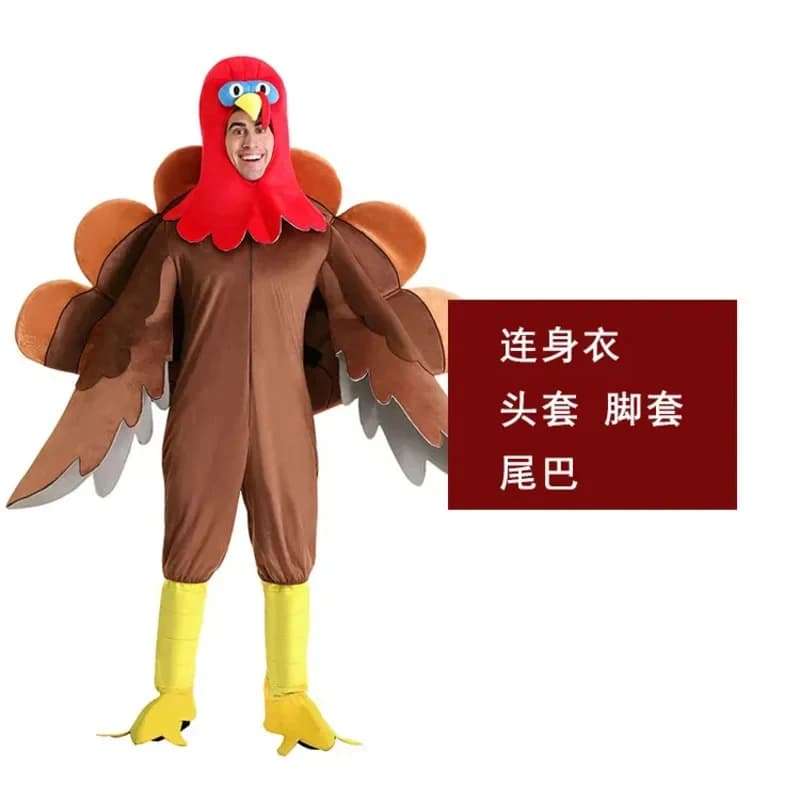 2026 Halloween Jumpsuit Wild turkeys costume Children's Day Stage Performance Adult Children Christmas Chicken AIT7T