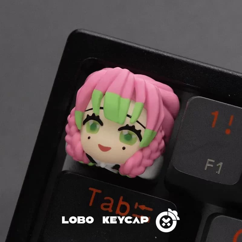 Demon Slayer 3d Resin Anime Keycap Kawaii Cartoon Cross Axis Esc Mechanical Keyboard Personalized Keycap Anime Fan Gift