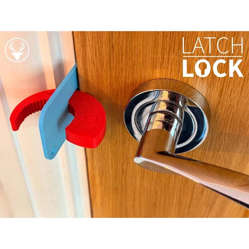 1 set di serrature portatili per porte, senza foratura, con avviso antifurto, adatte per la sicurezza di hotel e case.