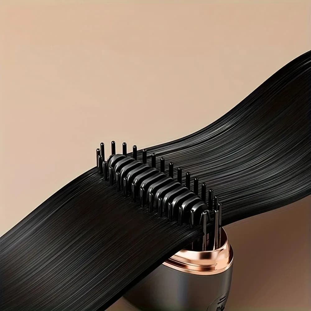 Pettine Lisciante Wireless 3ND, Spazzola Lisciante Portatile con Ricarica USB, Piastre Riscaldanti per Styling dei Capelli