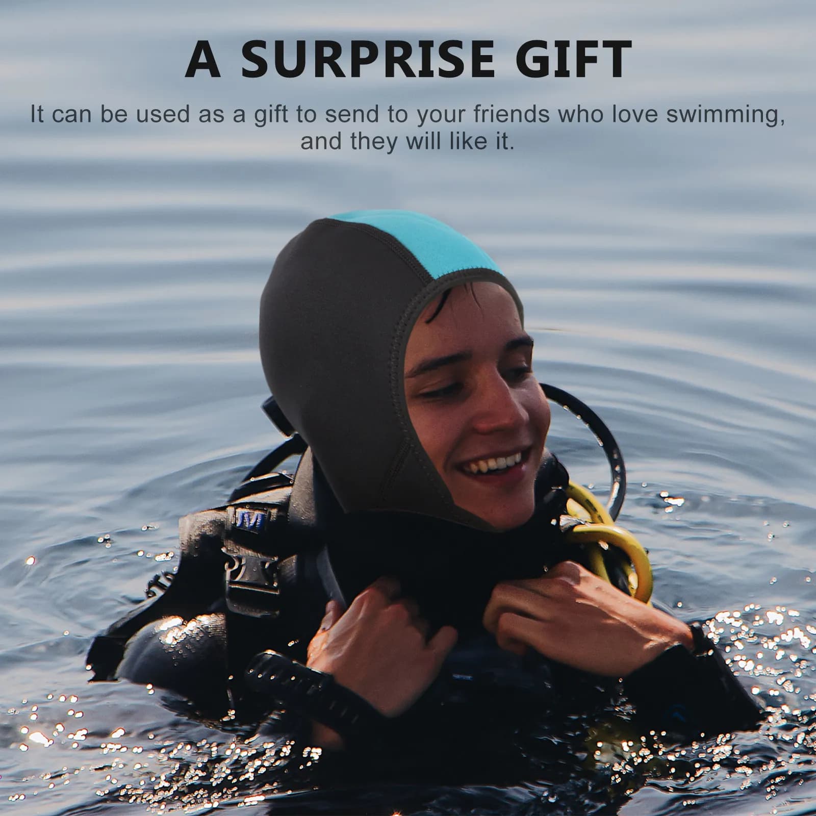 High Grade Stretchable Swim Cap for Adults Diving Hood Sun Protection Water Sports Head Cover Warm Swimming Hat Neoprene Style