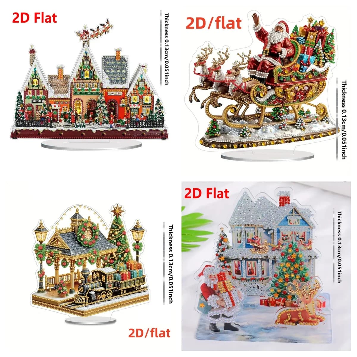 1 pezzo/set di decorazioni per il desktop con set di pittura artistica con diamanti in stile Halloween fai da te, adatte per le decorazioni del desktop del soggiorno