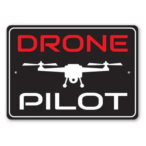 Targa in metallo per pilota di drone