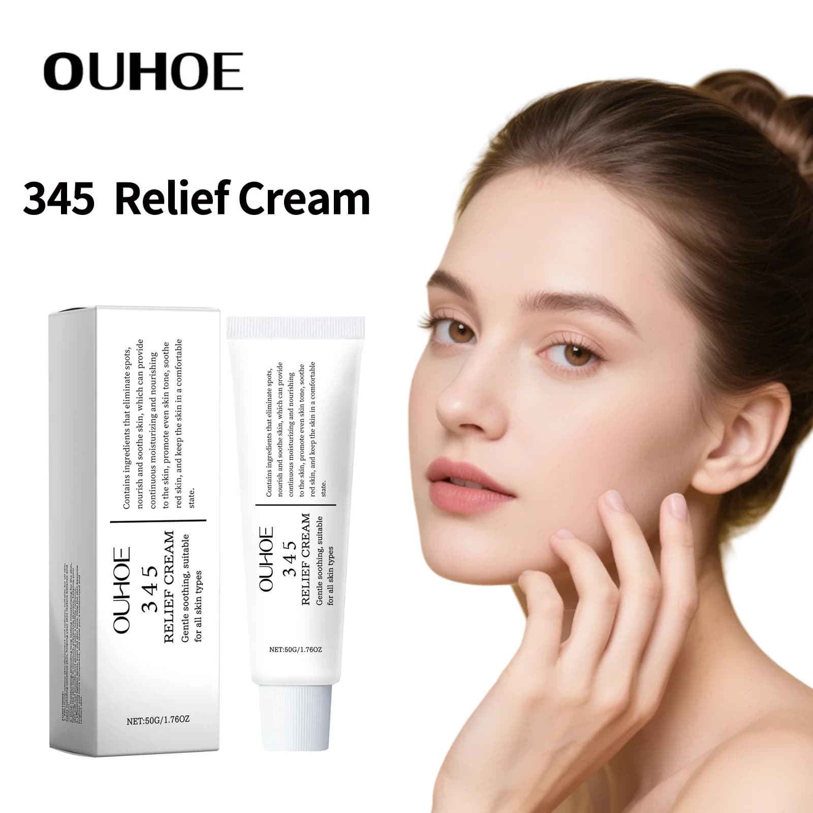 345 Face Cream Antioxidant Relief Cream Soothing Hydrating Repair Acne Moisturizing and Calming Lifting Korean Skin Care Product