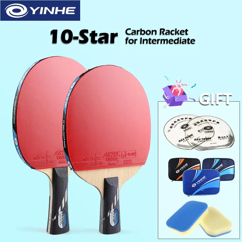 Yinhe racchetta da Ping Pong a 10 stelle 10B racchetta da Ping Pong innovativa in carbonio per attacco rapido intermedio con controllo Fine