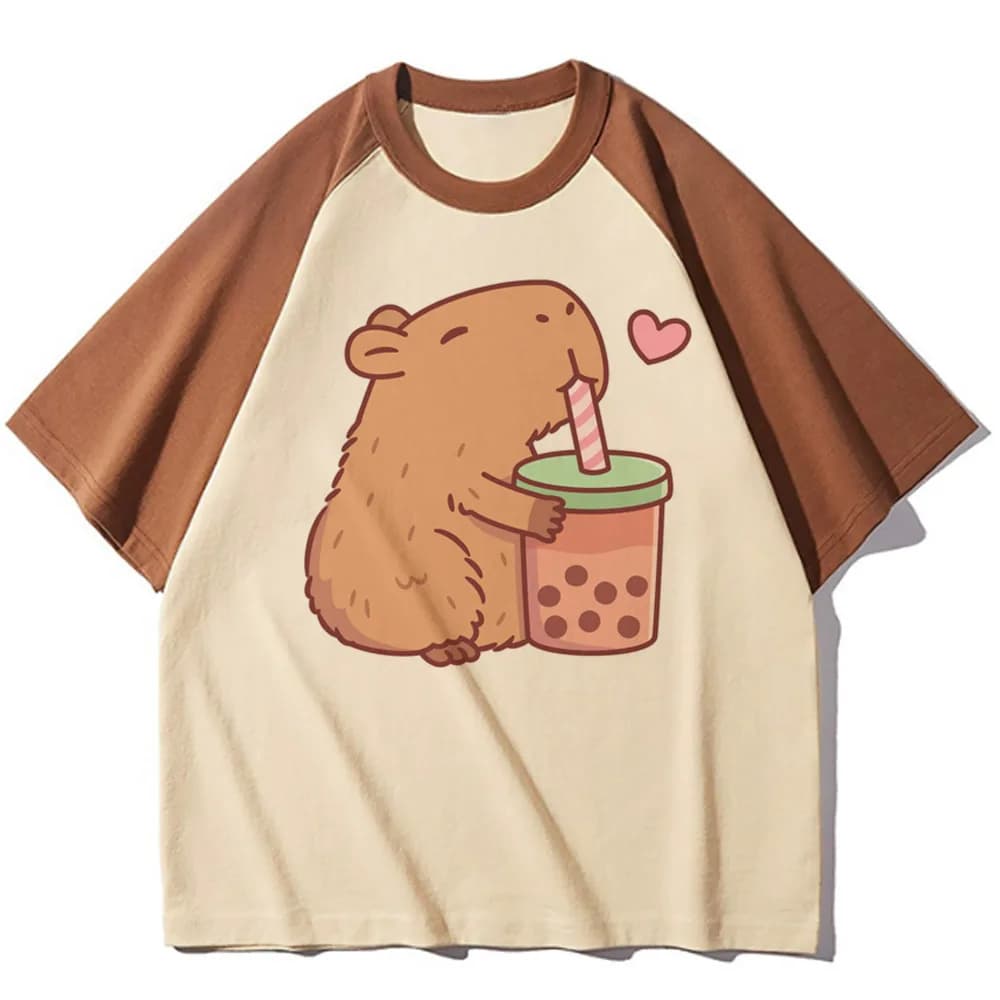 Capybara t-shirt ragazza vestiti coreani donna Grafica anni '80 grafica Pop Culture anime streetwear Classico colorato
