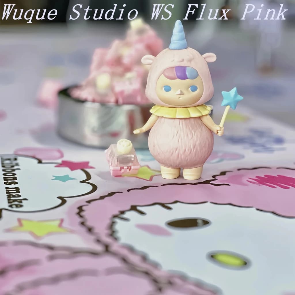 Wuque Studio WS Flux Pink Magnetic Switch Deep Clacky Sound 35g Linear Switch Hall Effect Fine Lubrication for Magnetic Keyboard
