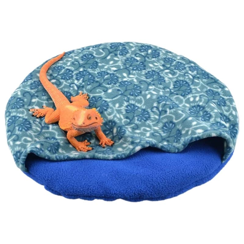 for Bearded Dragons Geckos Lizards Reptile Sleeping Bag with Cover Comfortable Sleeper 15-in Round Bed Large Hide