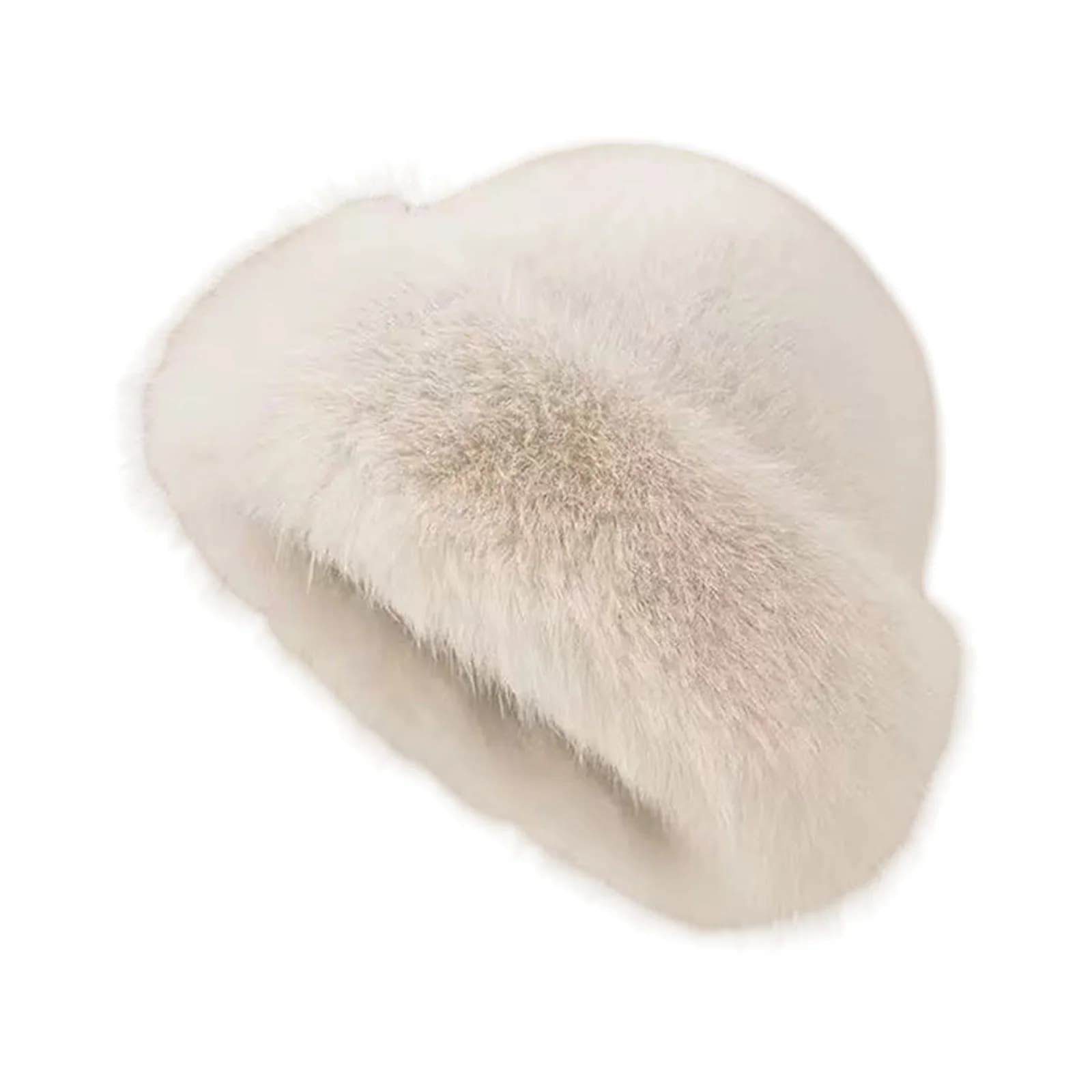 Soft synthetic fur bucket hat for women Luxury plush fisherman hat Hot winter hat Addens the cold Snowy day Panama Cap