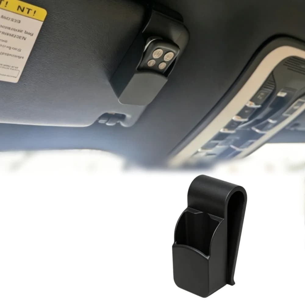 Car Holder Sun Visor Garage Door 4-Button Remote Control Holder Clip Storage Remote Bracket Organizer Auto Interior Accessories