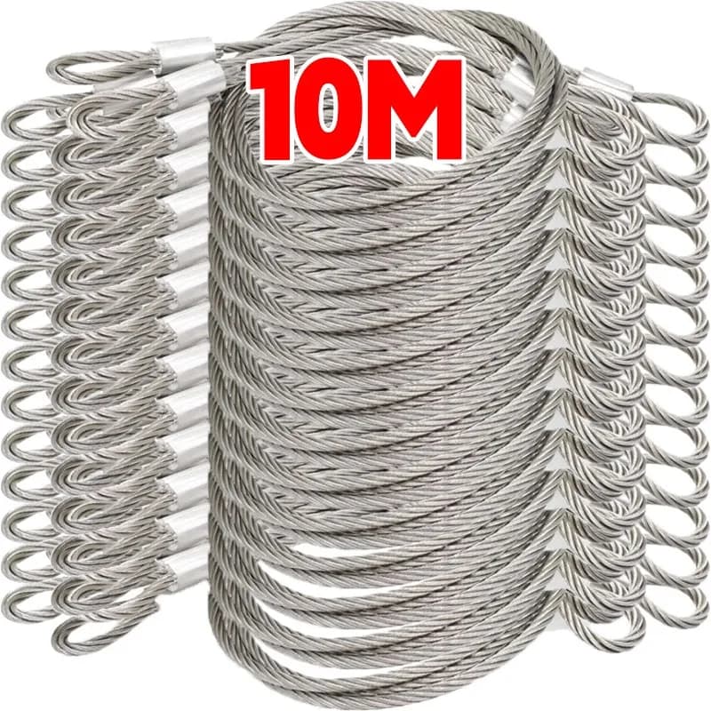 Steel Cable with Fixed Eyelets, Lifting Assemblies, Fishing Cable, Stendibiancheria Cord, Traction Cable