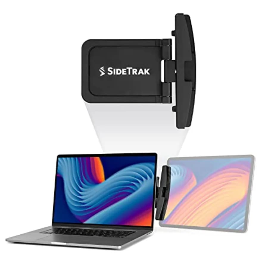Supporto Girevole per Tablet e Laptop, in Lega di Alluminio Nero Opaco, Rotazione a 360°, Angolo Regolabile, Supporto Stabile