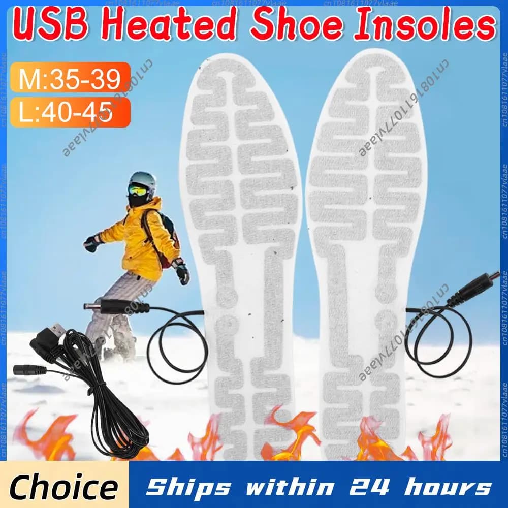 Solette Riscaldate USB, Pellicola Riscaldante per Piedi 10W, Cuscinetto Elettrico Riscaldante per Piedi, Soletta Riscaldante per Sport Invernali all'Aperto