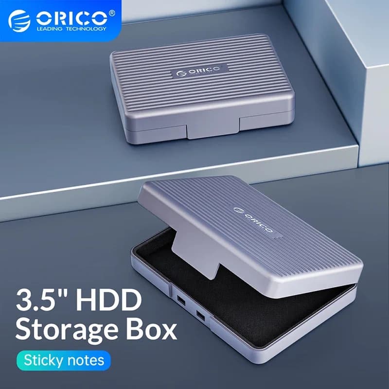 ORICO Custodia per disco rigido esterno da 3,5 pollici Scatola di archiviazione per HDD Scatola di archiviazione multi-disco per archiviazione per disco rigido da 3,5 con etichetta Design