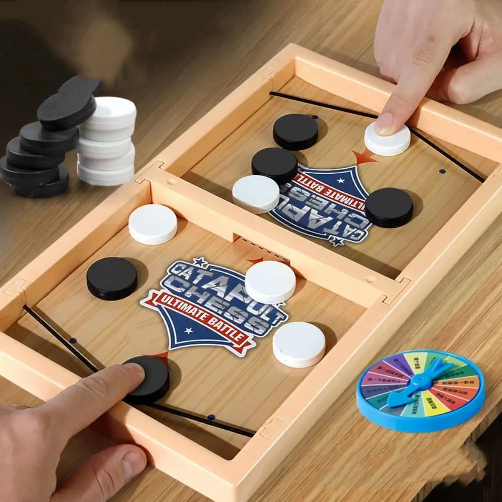 Gioco da Tavolo Sling Chess, Hockey da Tavolo, Gioco Interattivo Genitore-Figlio, Gioco Veloce Sling Chess, Divertente Gioco da Tavolo in Plastica