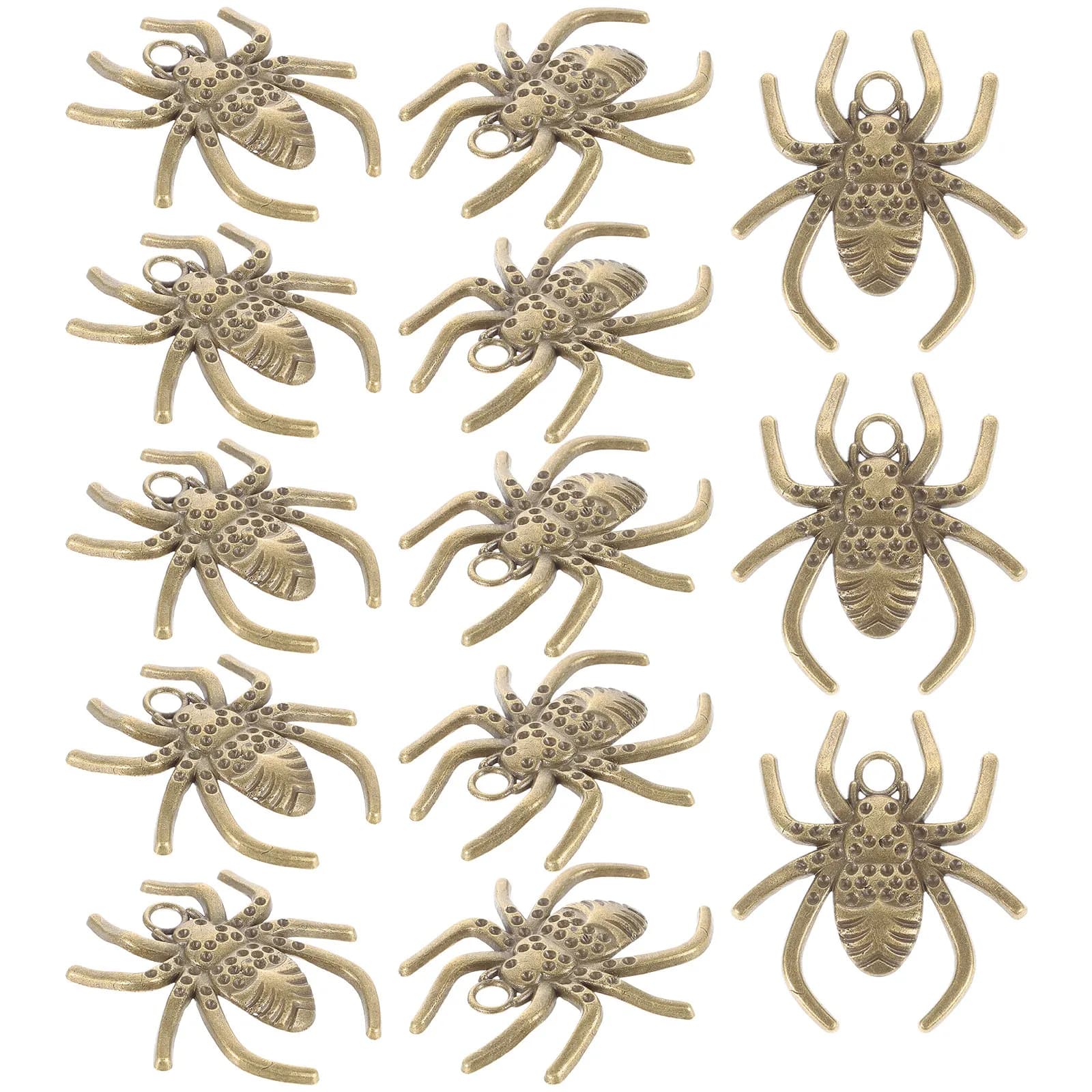 20 Pezzi Ciondoli a Forma di Ragno per Halloween, Decorazioni Gotiche, Pendenti in Lega per Creazione di Gioielli, Ganci per Tende da Doccia, Decorazioni Spaventose per Feste