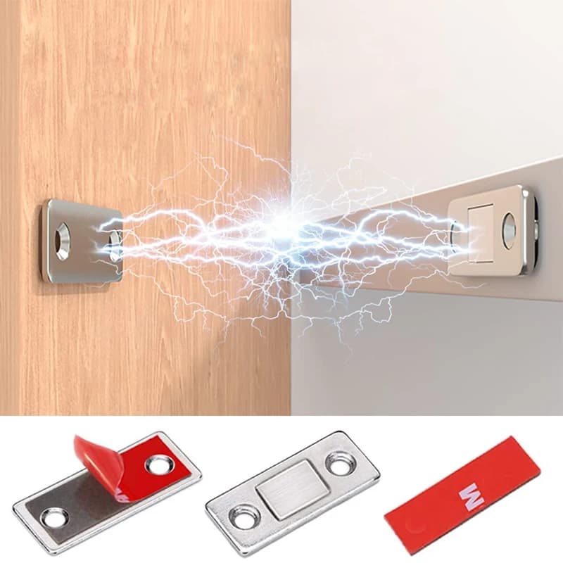 2 pezzi di chiusura magnetica per armadietto Ultra sottile chiusura magnetica per cassetto adesivo per chiusura della porta dell'armadio da cucina chiusura magnetica della porta