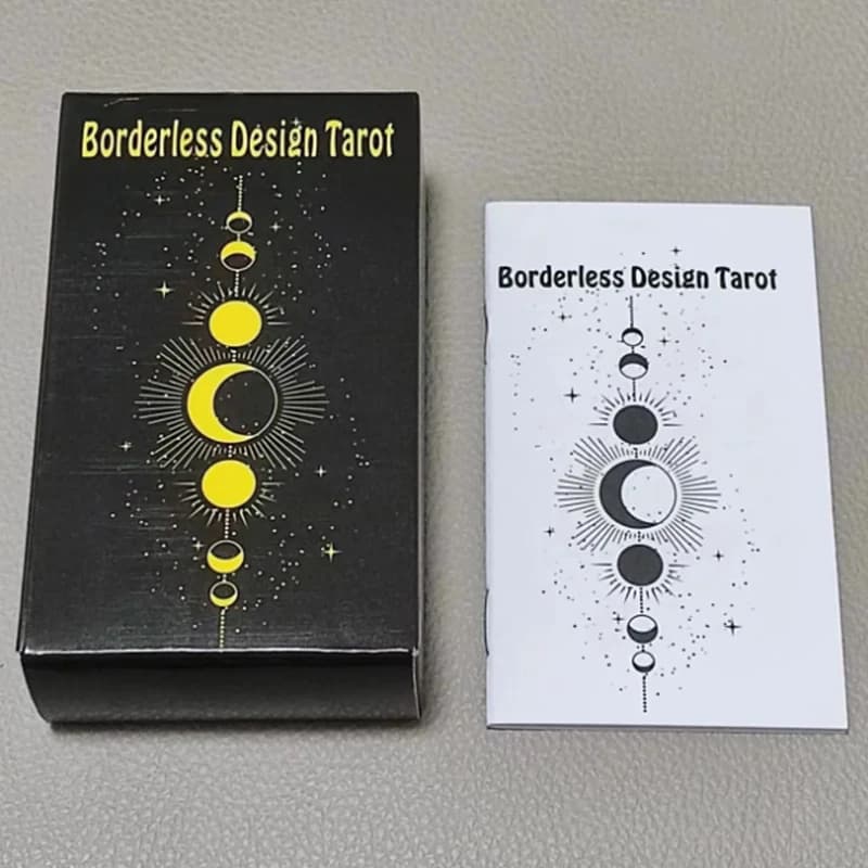 Tarocchi dal design senza bordi da 10,3 x 6 cm, 78 carte con guida per principianti