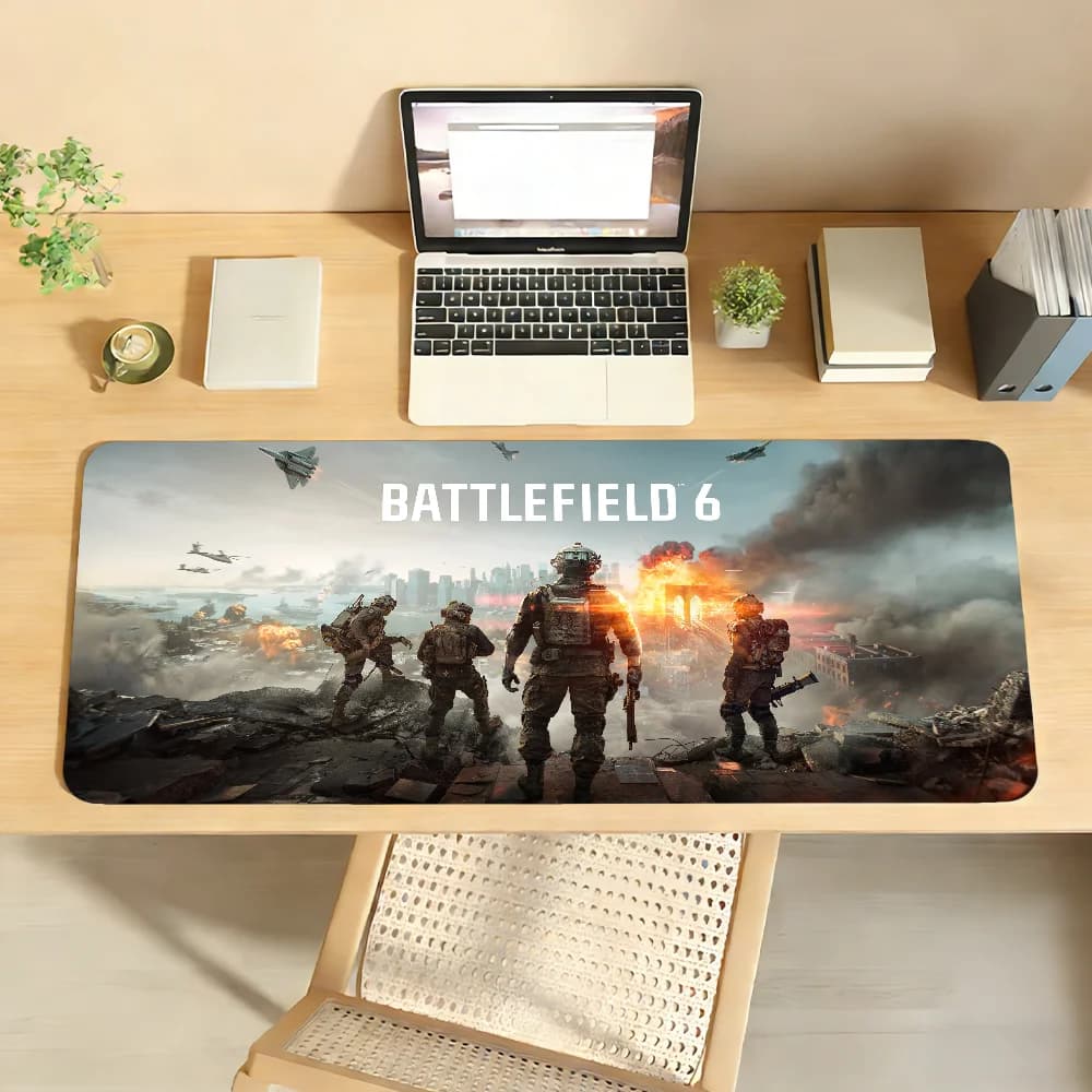 Tappetino per mouse Game Battlefield6 per computer portatile, tappetino per mouse antiscivolo in gomma, tappetino per mouse per giocatori, decorazione per scrivania