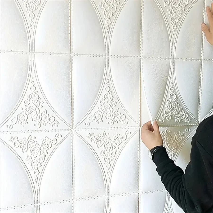 10 pcs 35*35cm 3D Stereo wall stickers waterproof foam self-adhesive wallpaper DIY panels living room TV background home decorations