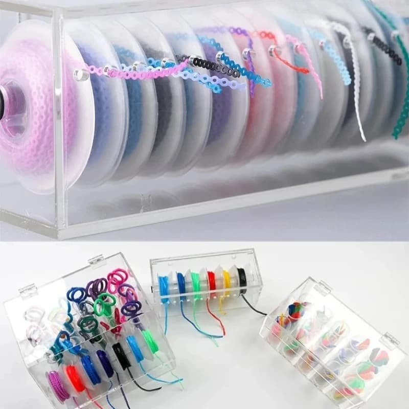 1pc Dental Dispenser Box to place the feeding chain Orthodontic binding Organizer for tie Support for elastic orthodontic chain
