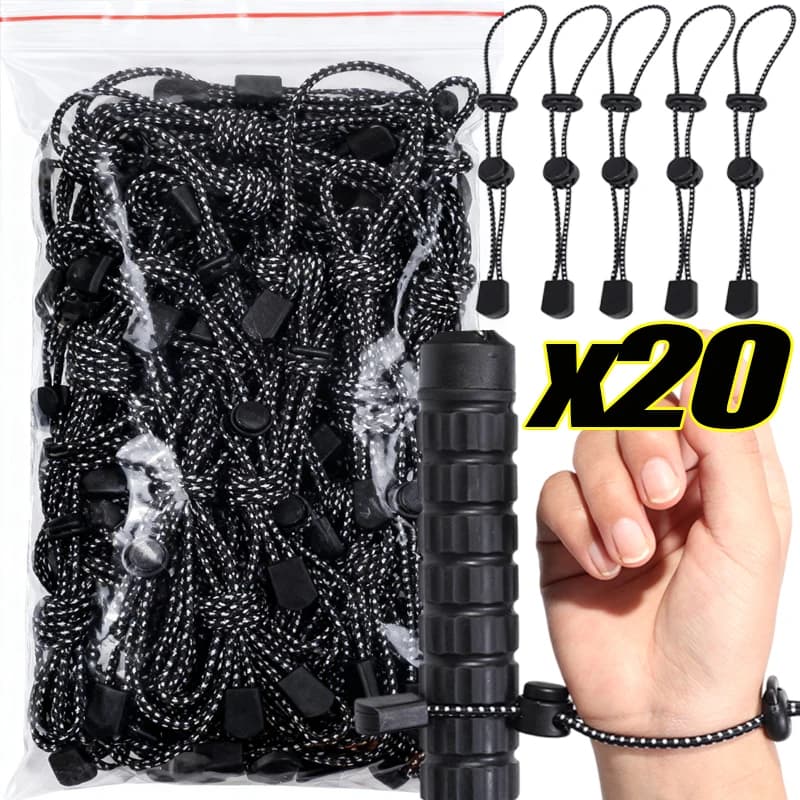 1-20pcs Outdoor Sports Small Tools for Camping Mountain Backpack Walking Stick Holder Trekking Hiking Pole Fixing Tie Cord Rope