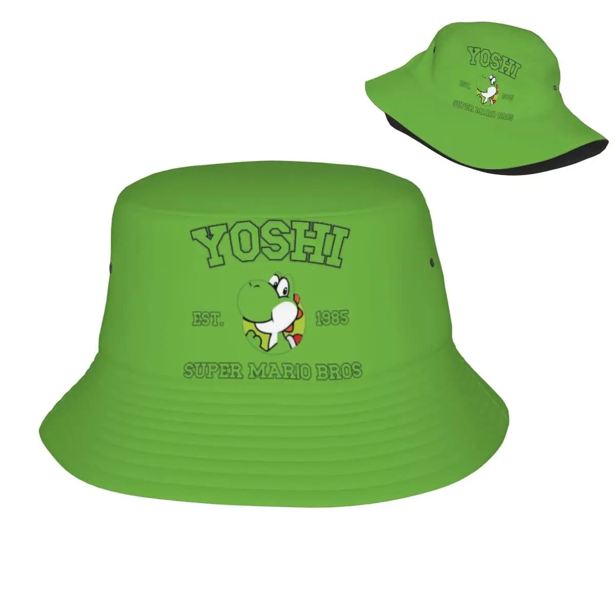 Cappello da pescatore leggero per adolescenti con personaggi di Lovely Marioes Est.1985, cappello da viaggio