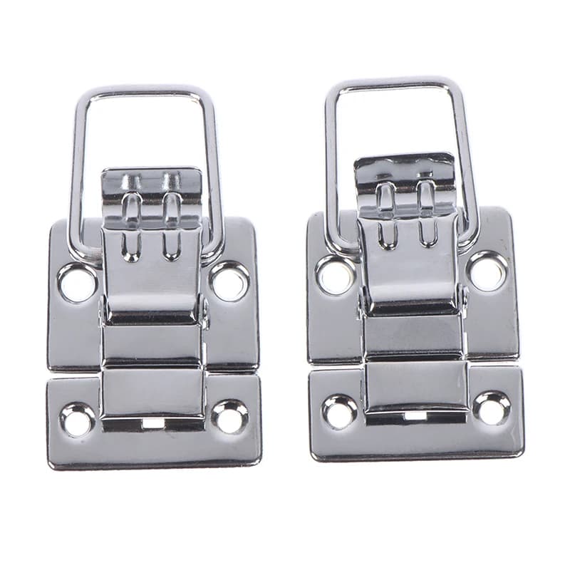 2Pcs Stainless Steel Chrome Toggle Latch For Chest Box Case Suitcase Tool Clasp Cabinet Fitting Lock Belt Hasp Buckle Hardware