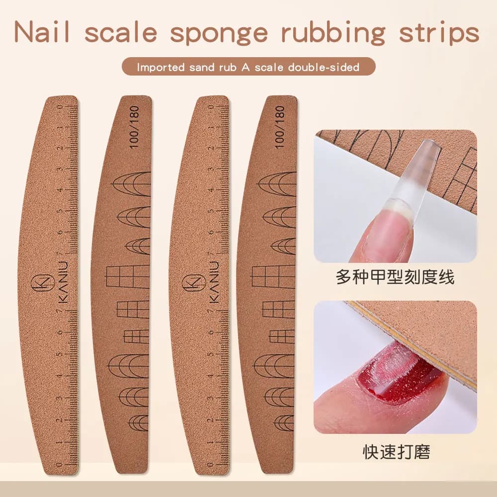 Lime per Unghie Personalizzate con Scala Graduata 100/180/180 Grit, Bastoncini Lucidanti Lavabili per Smalto Gel e Unghie Effetto Occhio di Gatto, Strumenti per Manicure e Pedicure