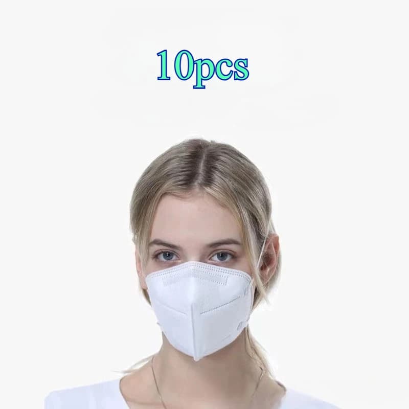 Maschera facciale N95 monouso da 10 pezzi Maschere protettive per la salute contro la polvere e le goccioline Maschera protettiva dal design traspirante