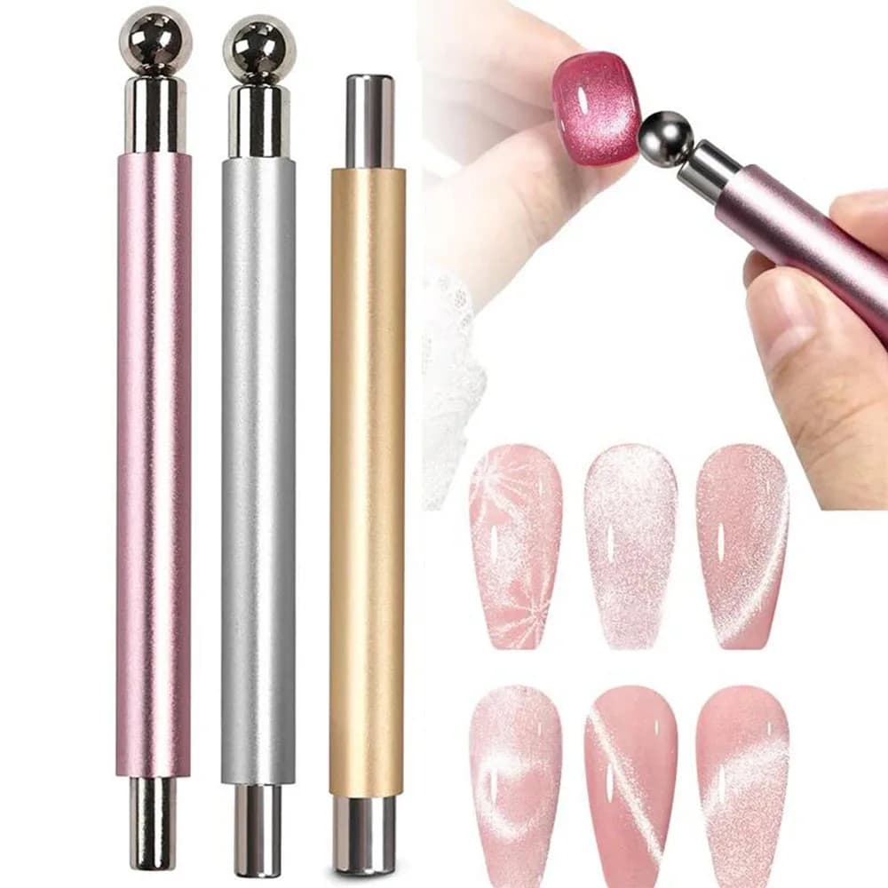 Strong magnetic Long Double Head Nail Magnet Tool Pens Magnetic Cat Eye Gel Polish Nail Art Kit for DIY Salon Studio 2030