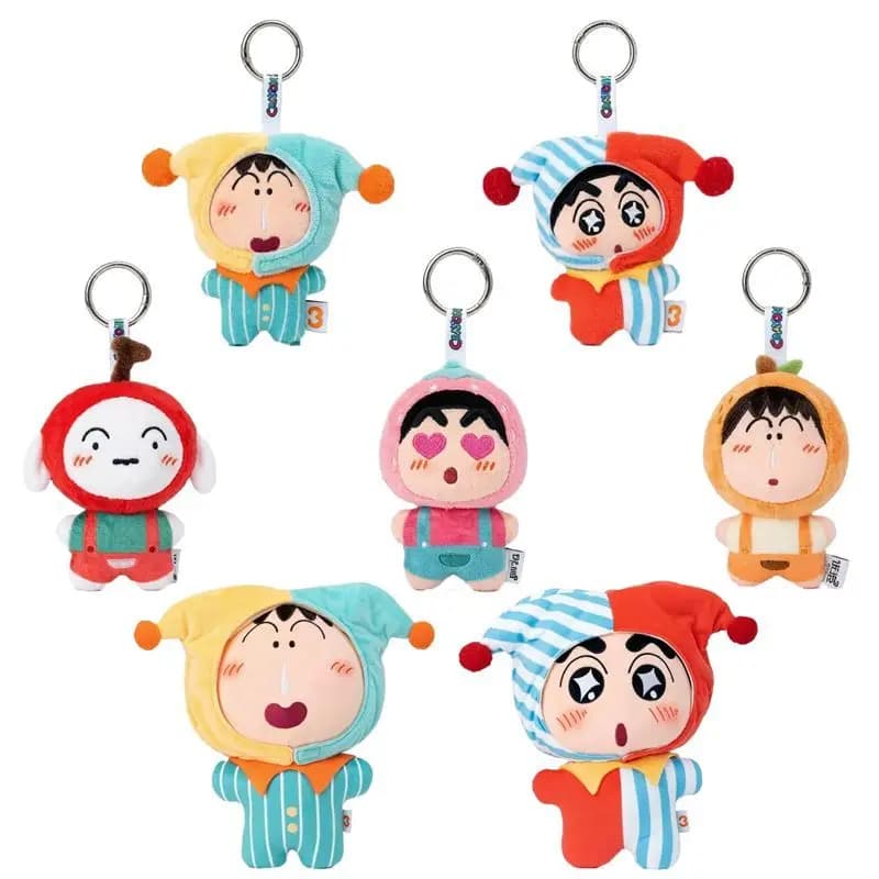 Crayon Shinchan Plush Keychain Cute Cartoon Soft Doll Bag Charm Backpack Pendant Gift