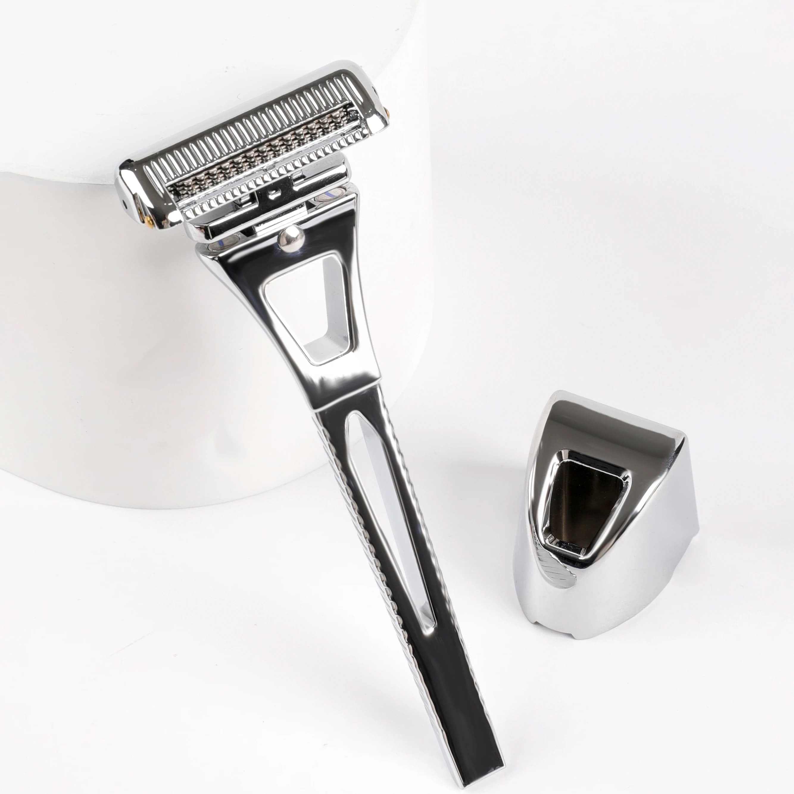 Chaoke 4-blade manual shaver, metal beard shaver, vintage shaver for beard