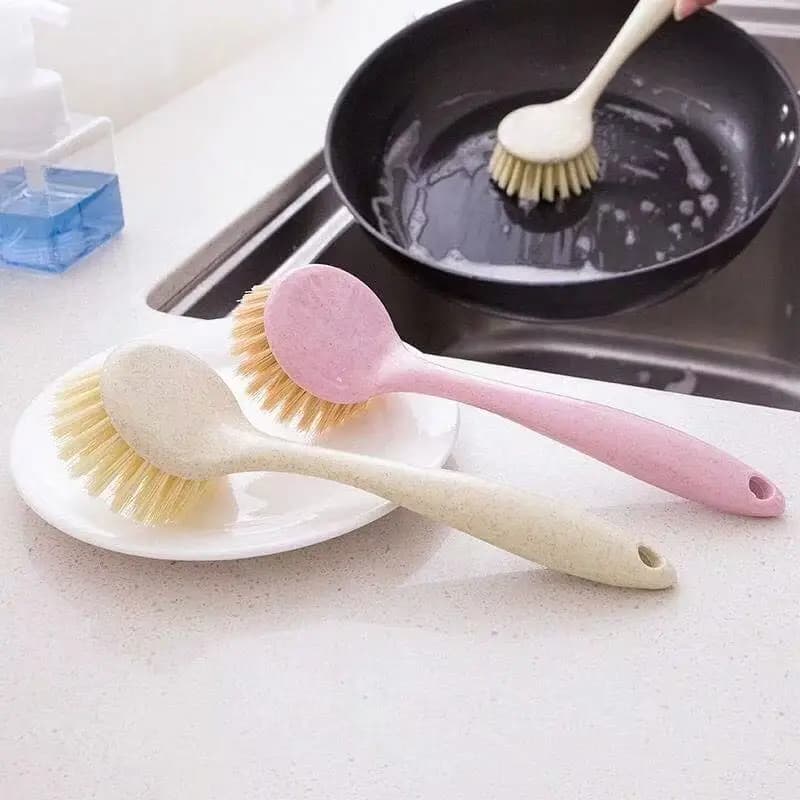 Eco Friendly Kitchen Scrub Brush, Anti-grease Pan Washing Brush, Hanging Design Kitchen Cleaning Brush