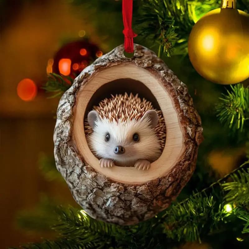 Cartoon Animal Christmas Tree Pendants 2D Acrylic Hanging Ornaments Home Party Christmas Decoration 2025 Navidad New Year Gifts