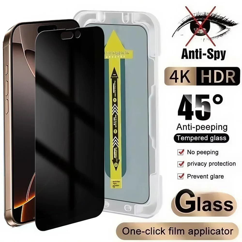 Pellicola in vetro temperato anti-peeping per Samsung Galaxy S25 S23 S21 FE S24 Plus S22 Protezione schermo ultra antipolvere per installazione gratuita